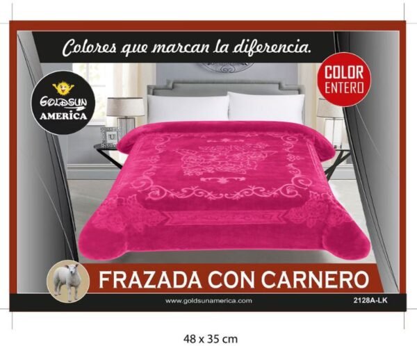 Frazada terciopelo c/ carnero 4kg<br>(Fardo x 26 und)