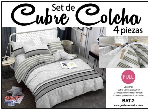 SET DE CUBRE COLCHA 4PCS (FARDOX24UND)