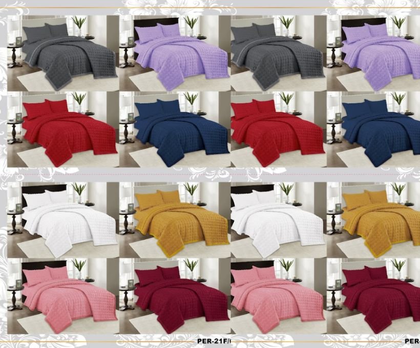 Cobertor verano color entero 5pcs <br> (Fardo x 8 und)