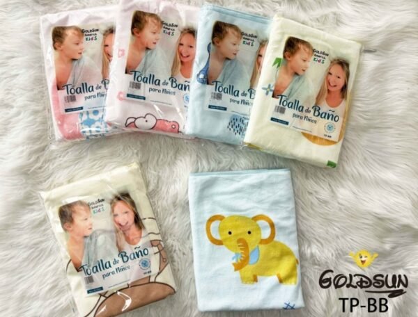 TOALLA MICROFIBRA BEBE CON DISEÑO 60X120 CM. (FARDOX144UND)