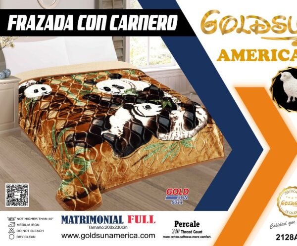 FRAZADA DE TERCIOPELO C/ CARNERO 1 PAÑO 4KG. (FARDOX26UND)