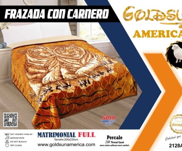 FRAZADA DE TERCIOPELO C/ CARNERO 1 PAÑO 4KG. (FARDOX26UND)