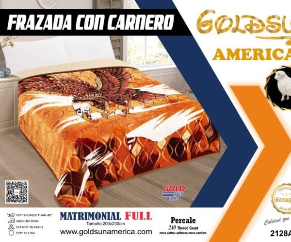 FRAZADA DE TERCIOPELO C/ CARNERO 1 PAÑO 4KG. (FARDOX26UND)