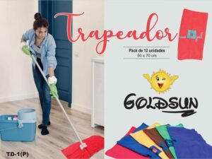 Trapeador microfibra 50x70cm<br>(Fardo x 60 doc.)