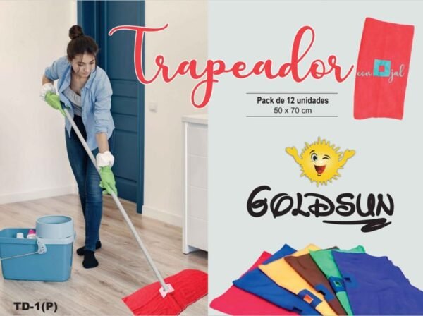 Trapeador microfibra 50x70cm<br>(Fardo x 60 doc.)