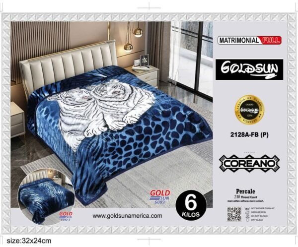 Frazada terciopelo doble cara 6kg<br>(Fardo x 16 und)