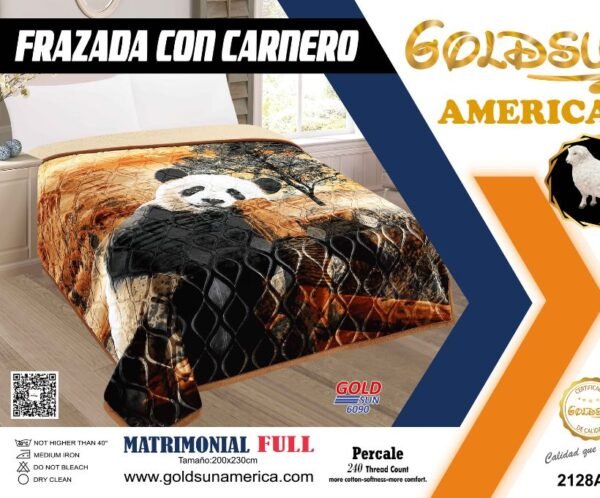 FRAZADA DE TERCIOPELO C/ CARNERO 1 PAÑO 4KG. (FARDOX26UND)