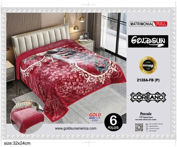 Frazada terciopelo doble cara 6kg<br>(Fardo x 16 und)