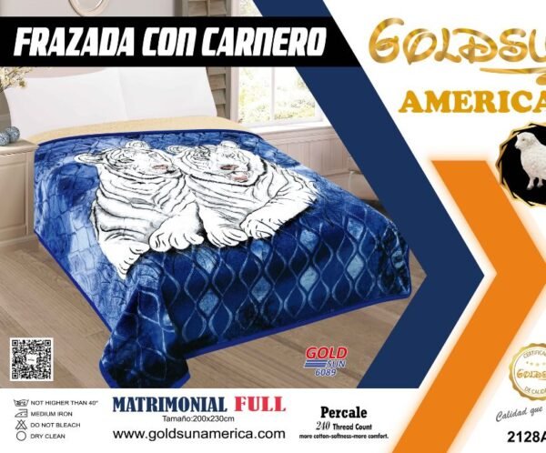 FRAZADA DE TERCIOPELO C/ CARNERO 1 PAÑO 4KG. (FARDOX26UND)
