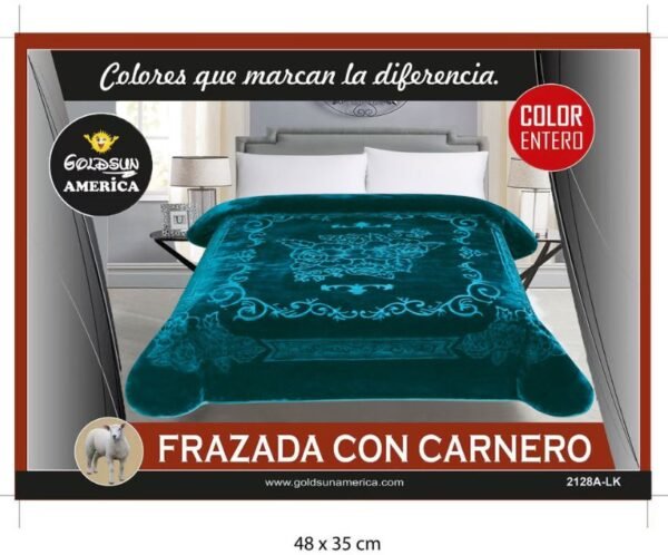Frazada terciopelo c/ carnero 4kg<br>(Fardo x 26 und)