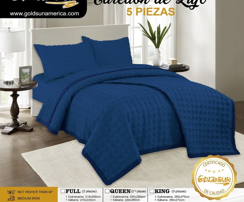 Cobertor verano color entero 5pcs <br> (Fardo x 8 und)