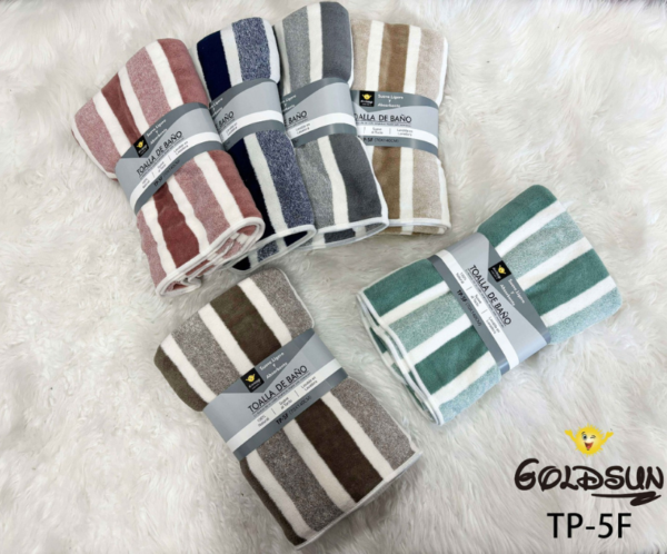 TOALLA DE MICROFIBRA RAYADA 70 X 140 CM. (FARDOX15DOC.)