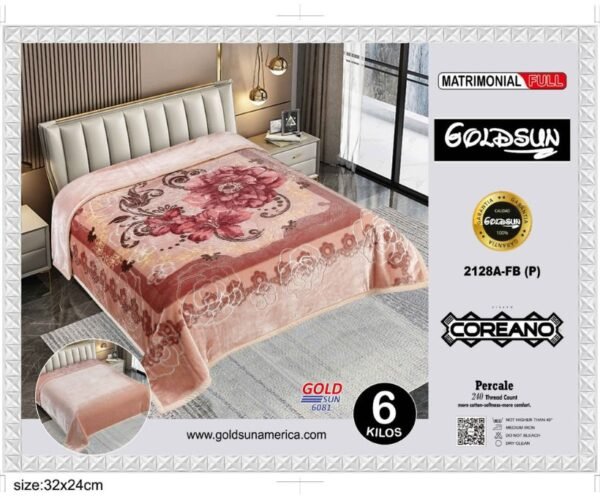 Frazada terciopelo doble cara 6kg<br>(Fardo x 16 und)