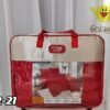 SET COBERTOR DE VERANO 5PCS COLOR ENTERO QUEEN (FARDOX08UND)
