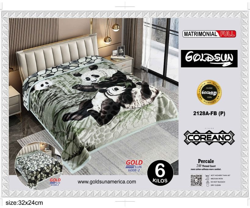 6 Frazada terciopelo doble cara 6kg<br>(Fardo x 16 und)