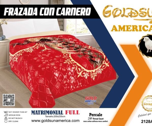 FRAZADA DE TERCIOPELO C/ CARNERO 1 PAÑO 4KG. (FARDOX26UND)