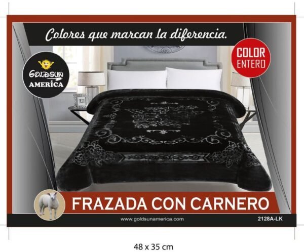 Frazada terciopelo c/ carnero 4kg<br>(Fardo x 26 und)