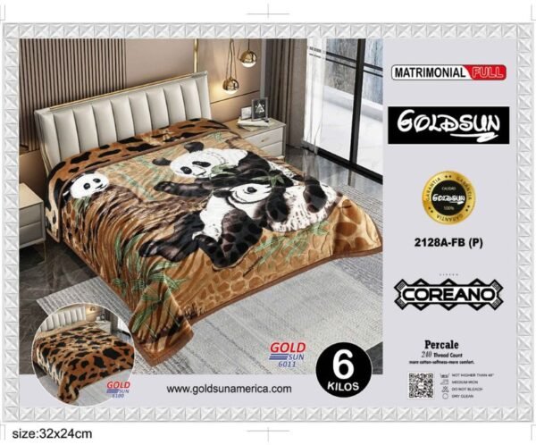 Frazada terciopelo doble cara 6kg<br>(Fardo x 16 und)