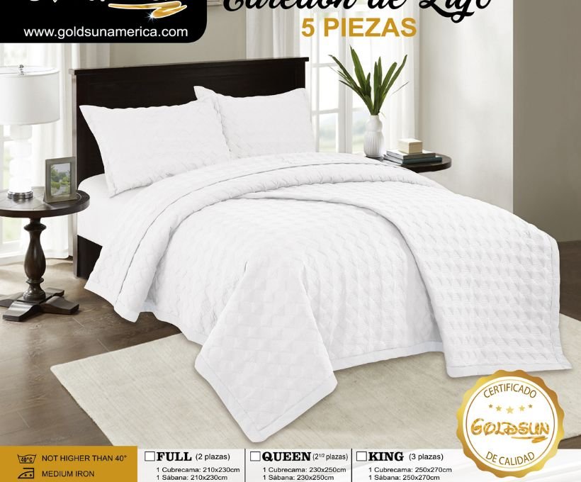 Cobertor verano color entero 5pcs <br> (Fardo x 8 und)