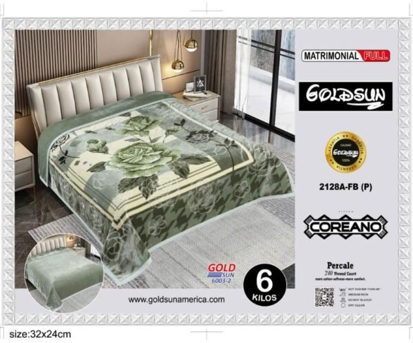 Frazada terciopelo doble cara 6kg<br>(Fardo x 16 und)