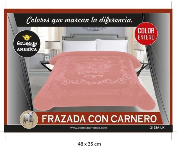 Frazada terciopelo c/ carnero 4kg<br>(Fardo x 26 und)