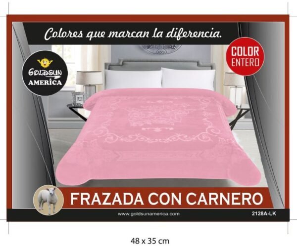 Frazada terciopelo c/ carnero 4kg<br>(Fardo x 26 und)
