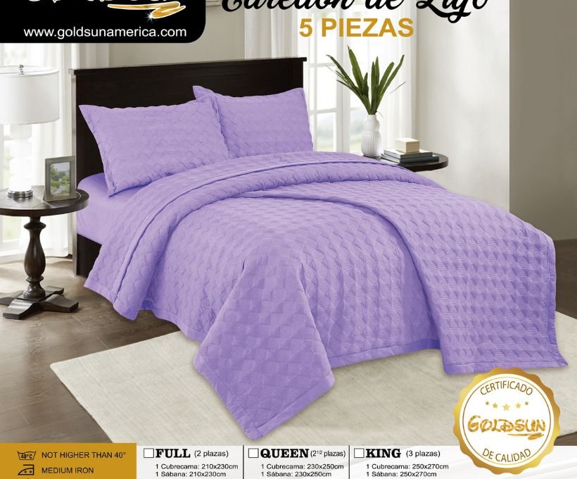 Cobertor verano color entero 5pcs <br> (Fardo x 8 und)