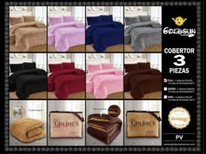 COBERTOR PIEL DE OSO C/ CARNERO 3PCS 2 PLAZAS (FARDOX16UND)