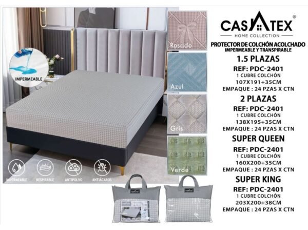 Protector de colchón impermeable Casatex (Fardo x 24 und)