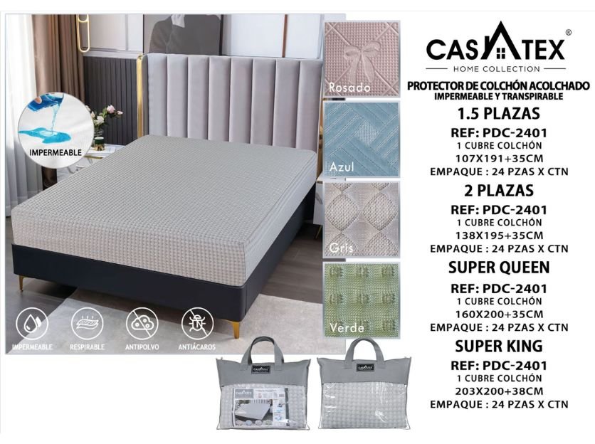 Protector de colchón impermeable Casatex (Fardo x 24 und)