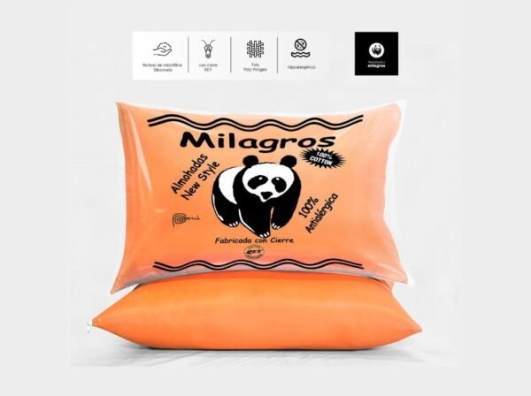 Almohada relleno c/ napa y cierre Rey<br>(Fardo x 60 UND)