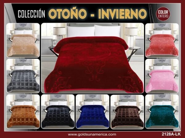 Frazada terciopelo c/ carnero 4kg<br>(Fardo x 26 und)