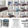 Cobertor verano estampado 5pcs 3000 Hilos<br>(Fardo x 15 und)