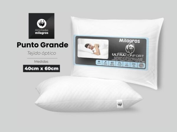 Almohada ultraconfort tejido de punto grande (Fardo x 48 und)
