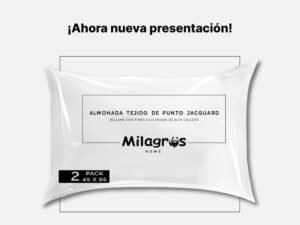 Pack de almohada tejido de punto jacquard 45x65cm (Fardo x 48 packs)