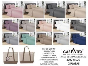 Sábanas bordadas 3000 Hilos Casatex<br>(Fardo x 24 und)