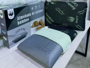 Almohada viscoelástica con hilos de carbono bamboo<br>(Caja x 12und)