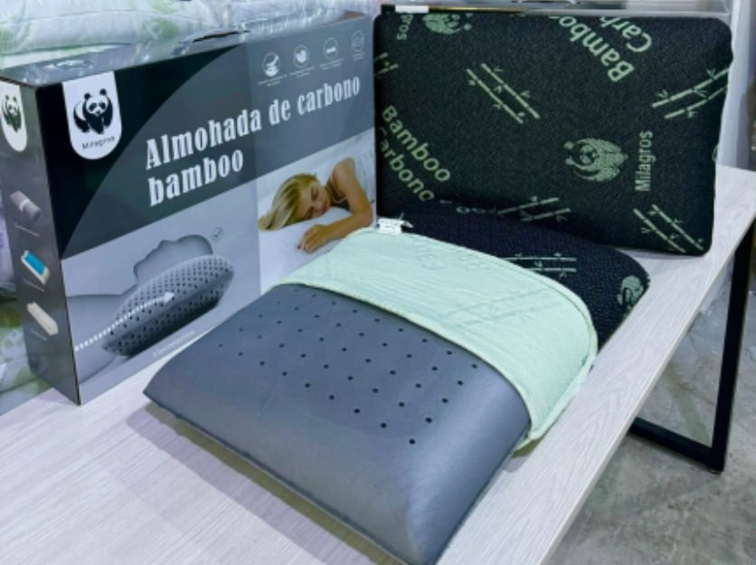 IMG PRINCIPAL WEB (48) Almohada viscoelástica con hilos de carbono bamboo<br>(Caja x 12und)