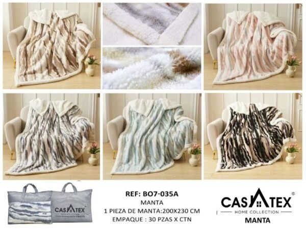 Manta afelpada súper premium Casatex<br>(Fardo x 30 und)