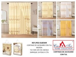 Cortina Jaquard c/ Tull Casatex<br>(Fardo x 24 und)