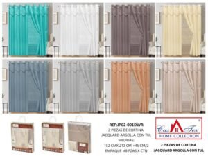 Cortina Jaquard c/ tull Casatex<br>(Fardo x 24 und)