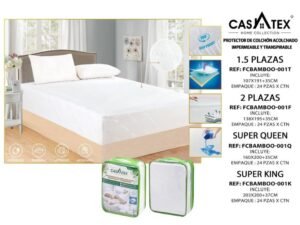 Protector de colchón impermeable de bamboo Casatex (Fardo x 24)