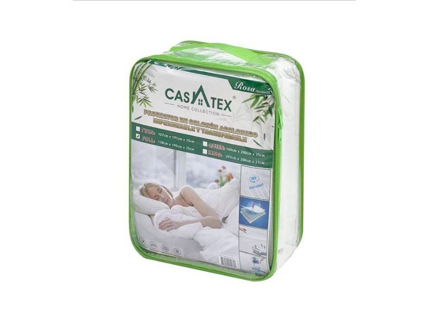 IMG PRINCIPAL WEB (70) Protector de colchón impermeable de bamboo Casatex (Fardo x 24)