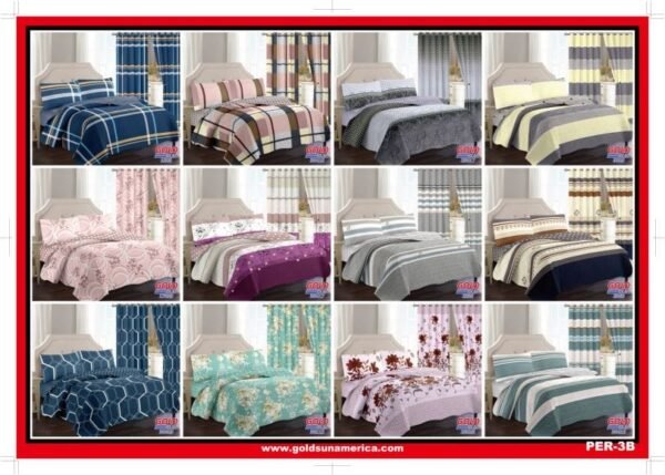 SET COBERTOR DE VERANO 7PCS C/ CORTINA (FARDOX12UND)