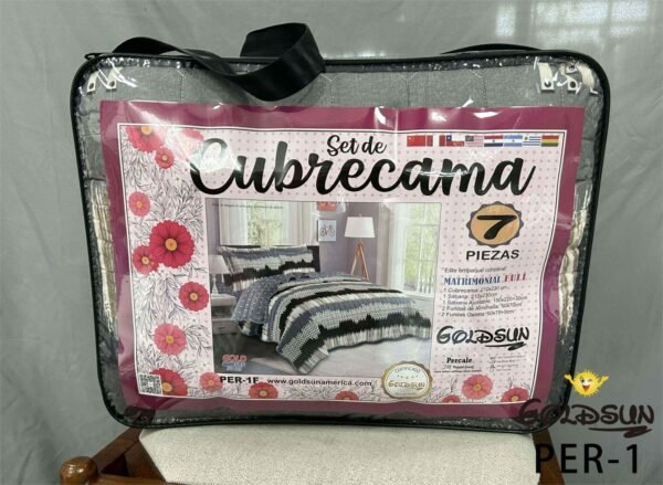SET COBERTOR DE VERANO 7PCS 2PLAZAS (FARDOX24UND)