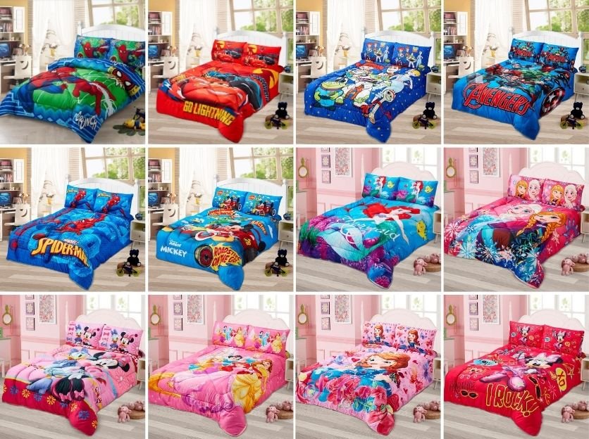 1 Edredón tela c/ carnero 5pcs Disney<br>(Fardo x 24 und)