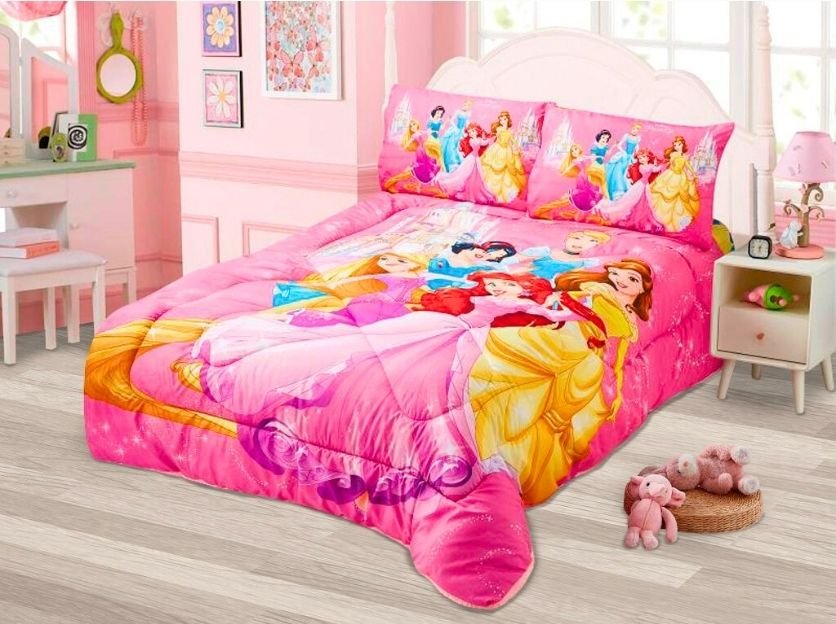 4 Edredón tela c/ carnero 5pcs Disney<br>(Fardo x 24 und)