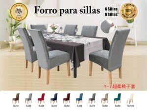 Forro para 6/8 sillas de terciopelo<BR>(Fardo x 20set)