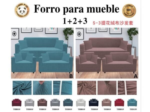 Forro de mueble 3+2+1 con textura (Caja x 20 und)