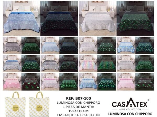 Manta luminosa c/ carnero para niños Casatex<br>(Fardo x 40und)